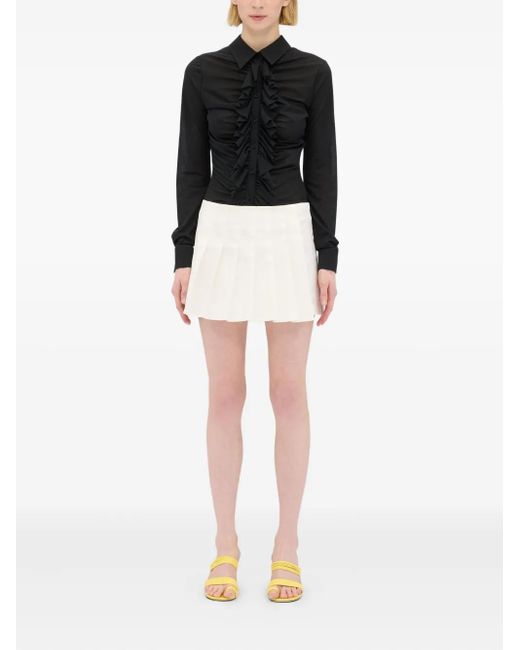 MSGM White Pleated Shorts