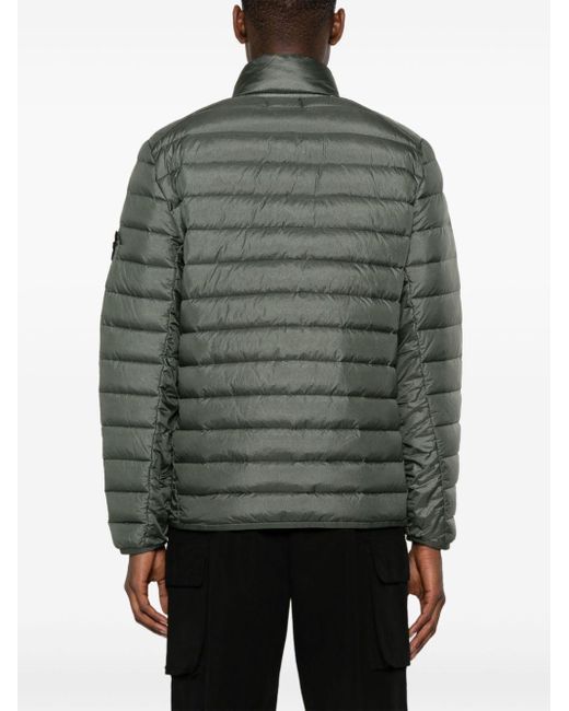 Stone Island Gray Loom Woven Chambers Padded Jacket for men