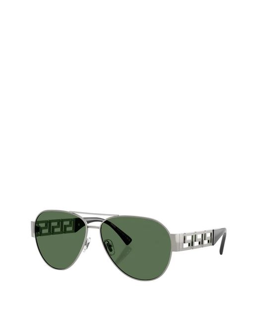Versace Green Greca Pilot Sunglasses for men