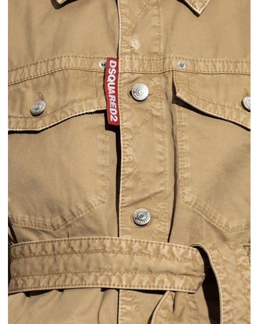 Sobrecamisa Con Cinturón DSquared² de color Natural
