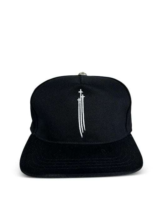 Chrome Hearts Black Embroidered Baseball Hat for men