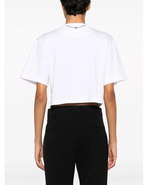 Rabanne Gray Metallic Mesh T-Shirt