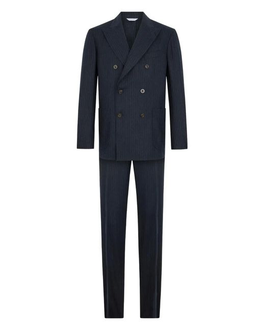Boglioli Blue K-Suit Double-Breasted Suit for men