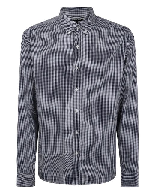Michael Kors Blue Gingham-Check Shirt for men