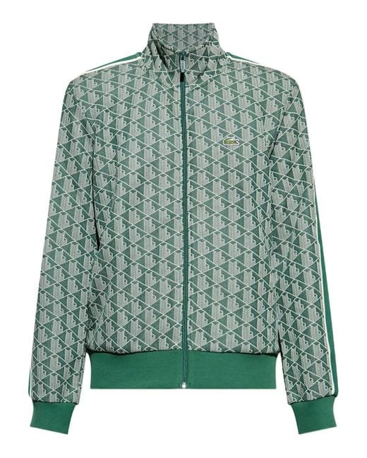 Lacoste Green Jacquard Sweater for men