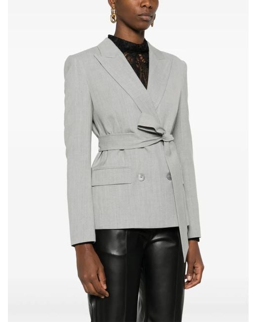 Twinset Gray Belted Blazer