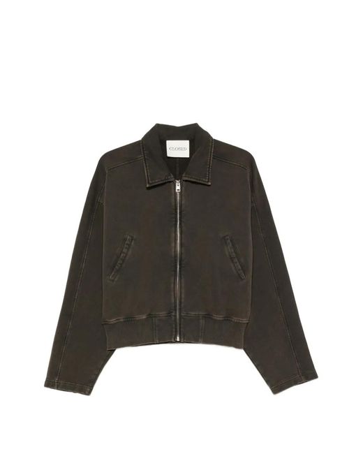 Closed Black Zip-Up Collar Jacket