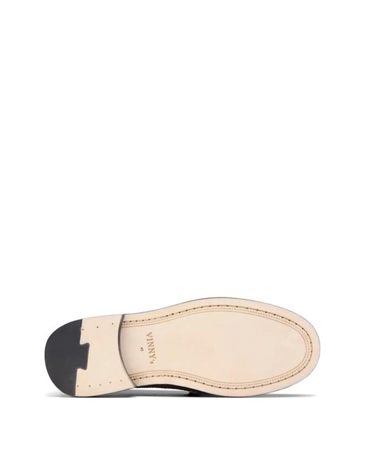VINNY'S White Leopard Yardee Moccasin Loafers for men