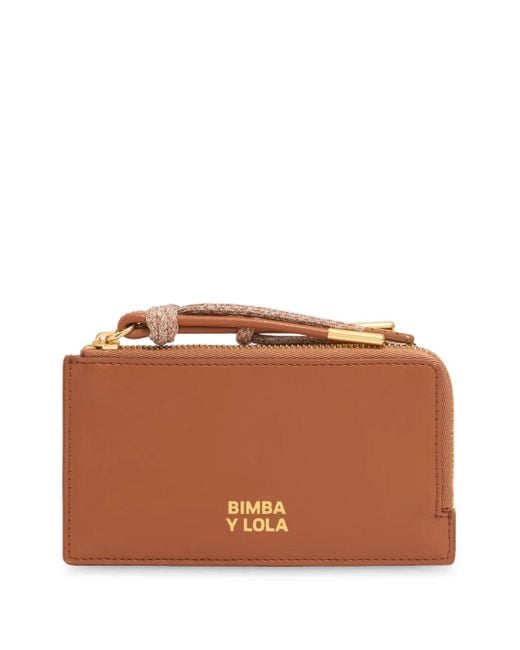 Portafoglio Con Logo di Bimba Y Lola in Brown