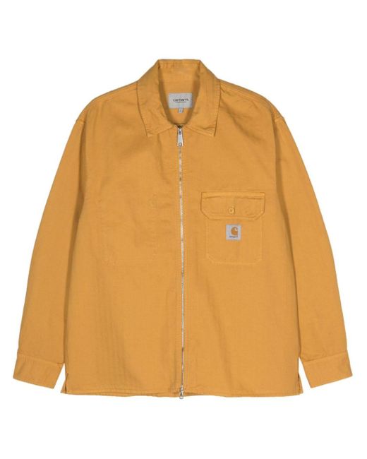 Carhartt Orange Rainer Cotton Shirt Jacket for men