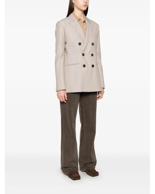 AMI Natural Double-Breasted Blazer
