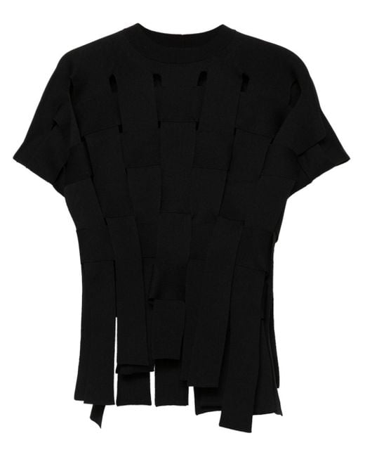 Junya Watanabe Black Interwoven Knitted Top