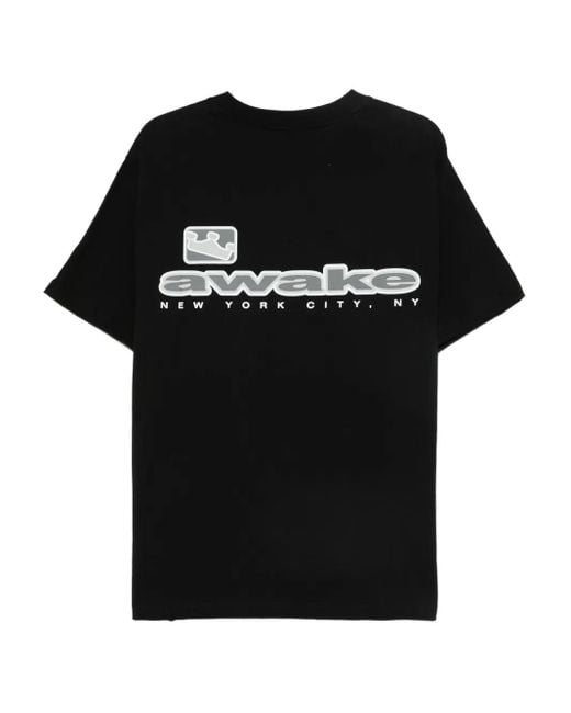 AWAKE NY Black Logo-Print T-Shirt for men