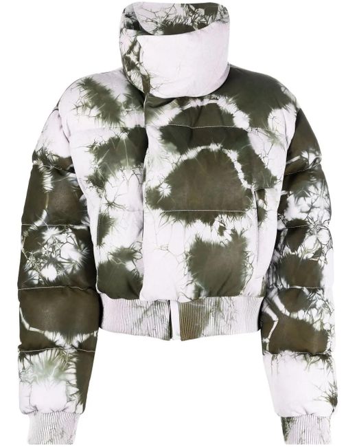 Off-White c/o Virgil Abloh Green Tie-Dye Puffer Jacket