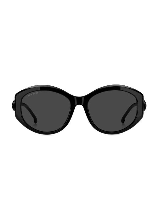 Etro Black Logo-Print Sunglasses