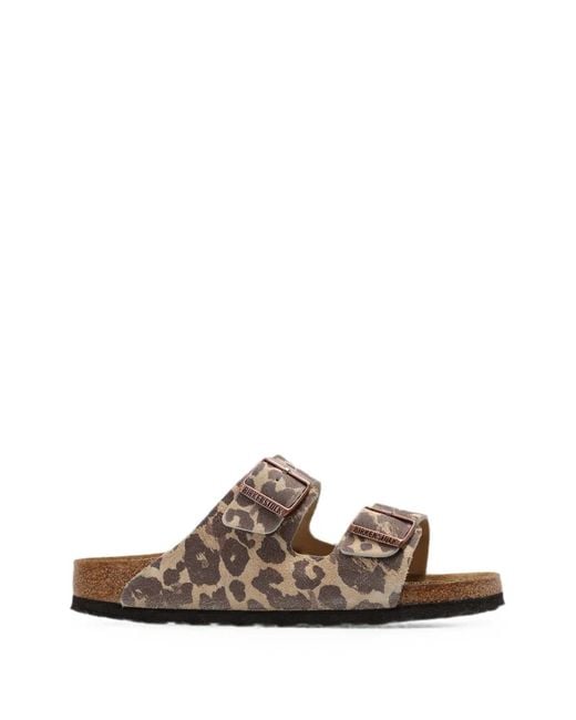 Birkenstock Brown Arizona Leopard-Print Sandals
