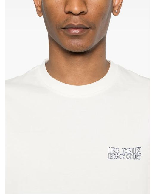 Les Deux White Atlas T-Shirt for men