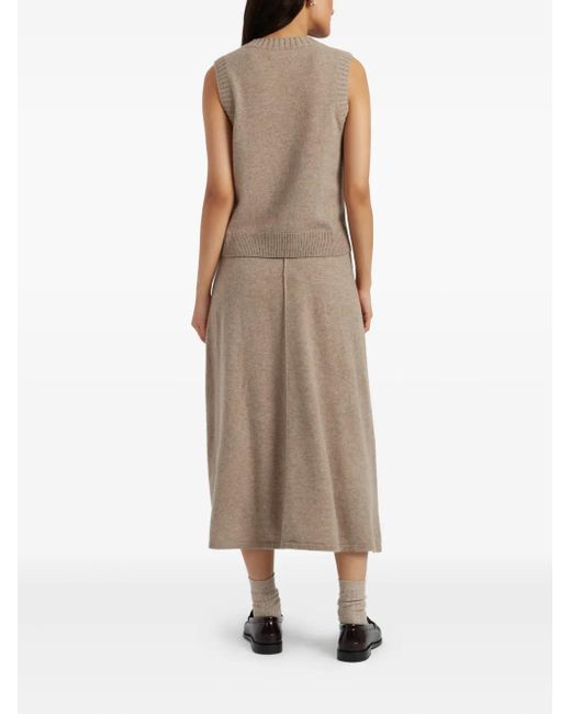 Chinti & Parker Natural Crew-Neck Tank Top