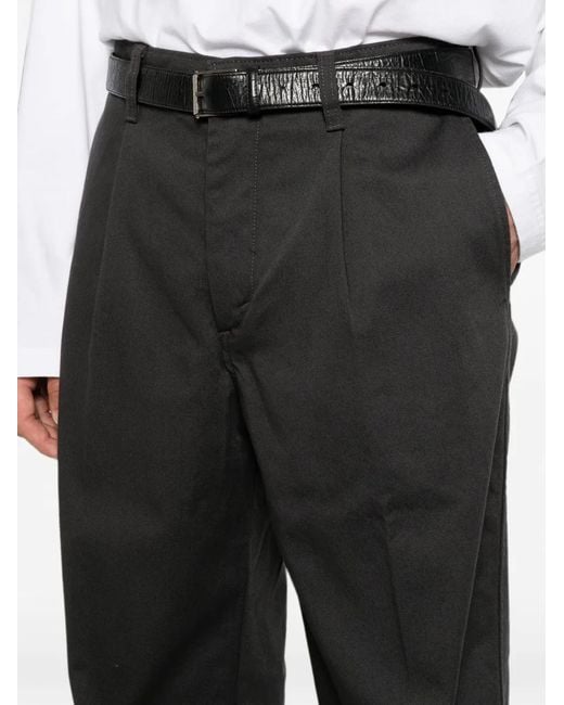 Levi's Black Pleated-Detail Straight-Leg Jeans for men