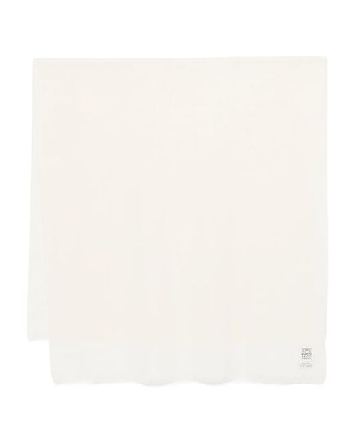 Totême White Virgin-Wool Scarf