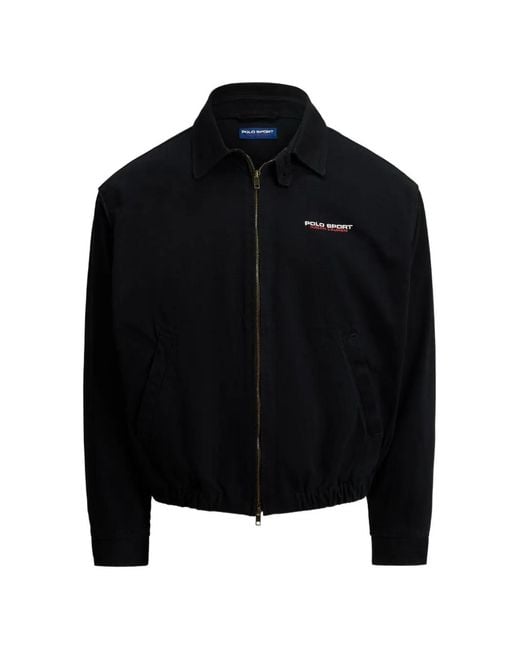 Polo Ralph Lauren Black Polo Sport Logo Jacket for men
