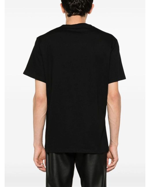 T-shirt en coton à logo imprimé Alexander McQueen pour homme en coloris Black