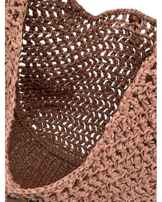 Gianni Chiarini Brown Straw Tote Bag