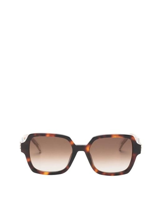 Zadig & Voltaire Brown Tortoiseshell-Effect Geometric-Frame Sunglasses