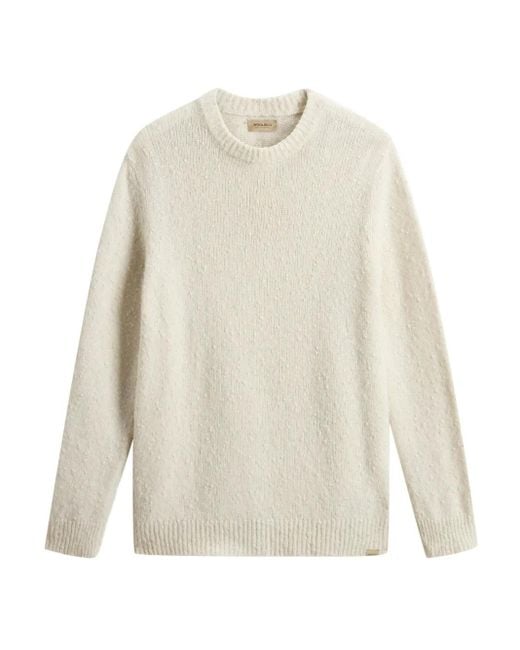 Woolrich White Crew-Neck Sweater for men
