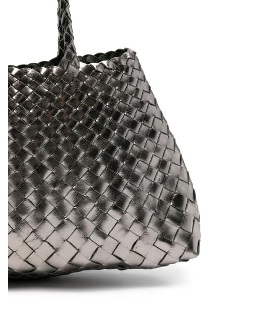 Bolso shopper tejido de piel Dragon Diffusion de color Black