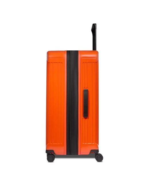 Piquadro Orange Logo Suitcase