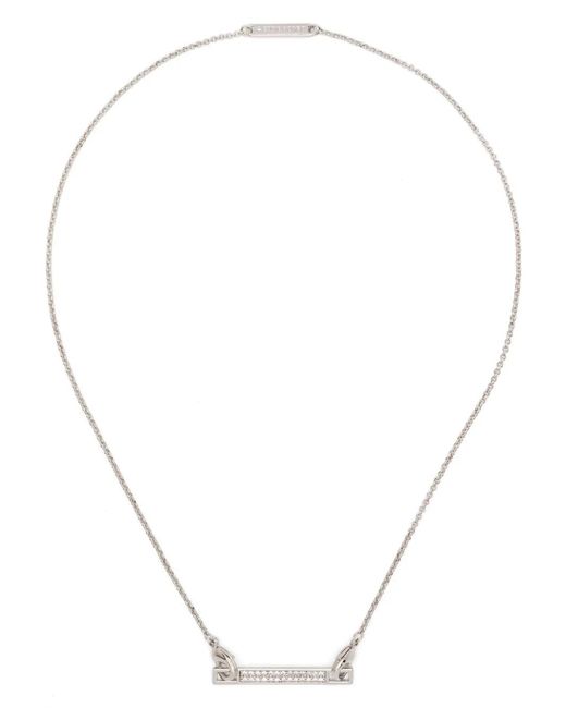 Eddie Borgo Natural Pavé Safety Chain Bar Necklace