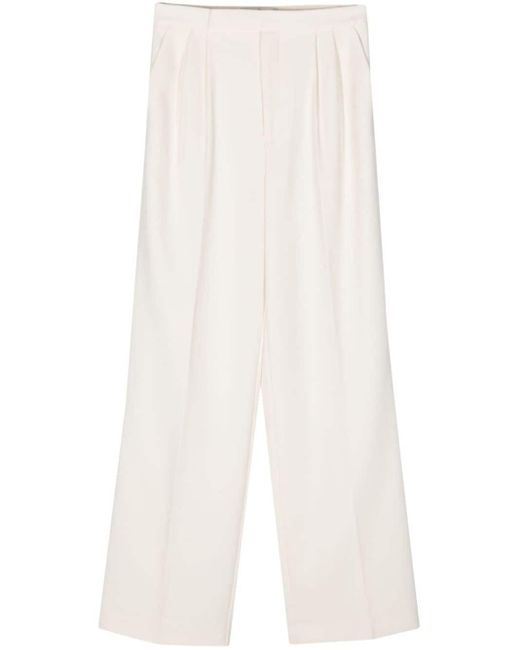 Roland Mouret White High-waist Tailored Trousers