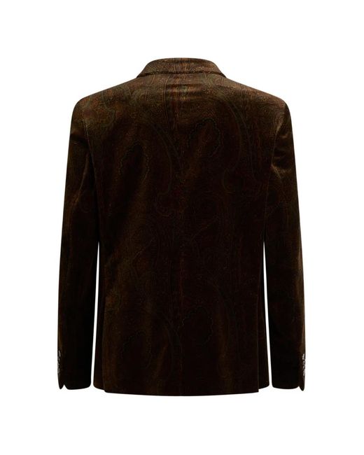 Etro Black Single-Breasted Jacket for men