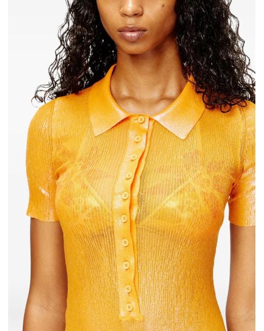DIESEL Yellow X Karol G M- Ribbed Midi Dress