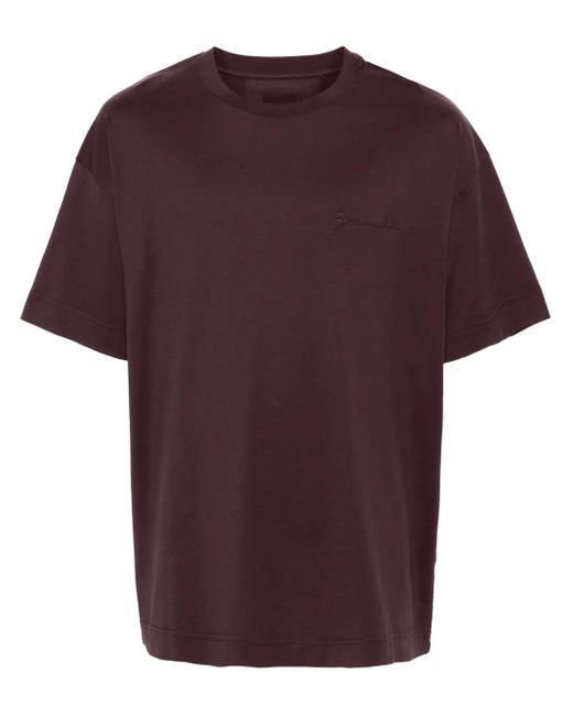 T-Shirt En Coton À Logo Embossé Givenchy pour homme en coloris Red