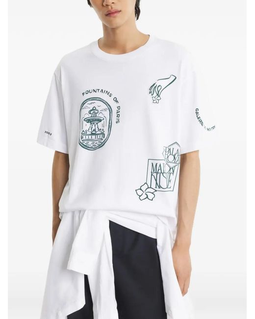 Maison Kitsuné White Oversized Seasonal Tee Shirt For for men
