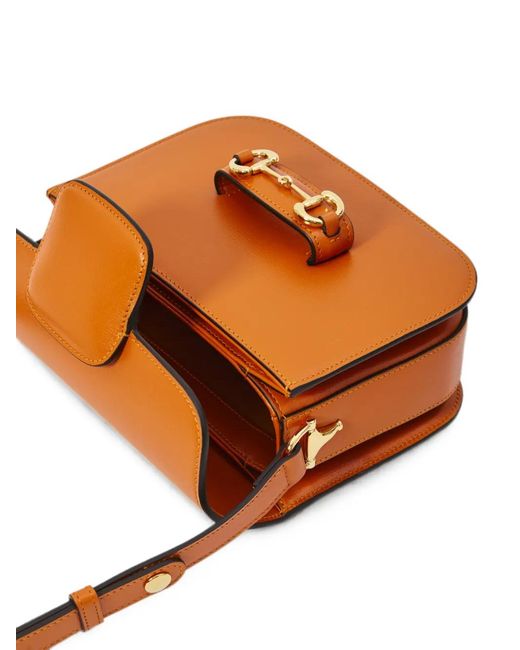Gucci White Horsebit 1955 Leather Shoulder Bag