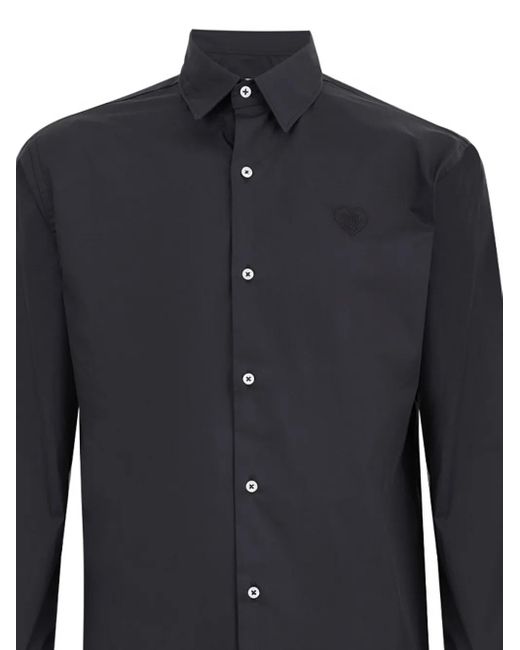 FAMILY FIRST Blue Embroidered Shirt for men