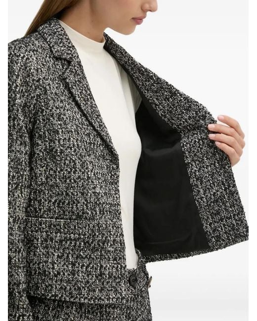 Joop! Gray Notched-Lapels Tweed Jacket