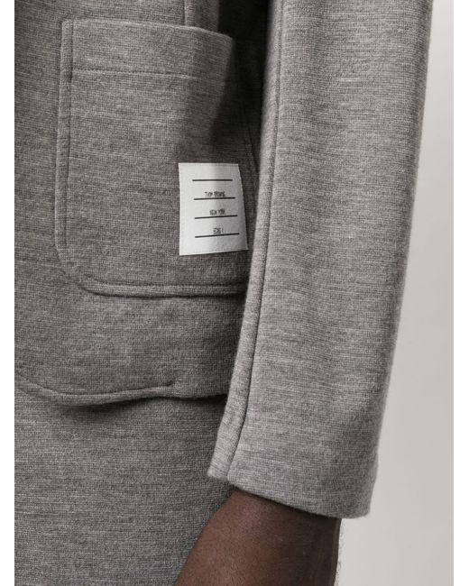 Thom Browne Gray Single-breasted Button-fastening Blazer for men