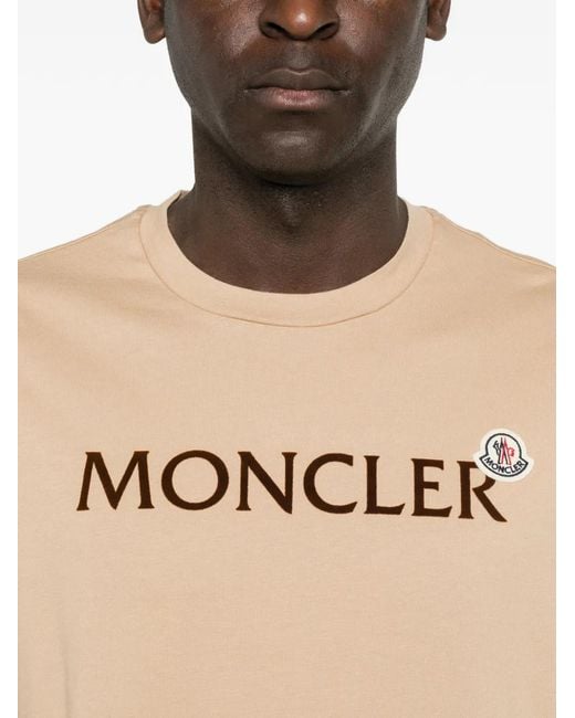 T-Shirt Con Logo di Moncler in Natural da Uomo