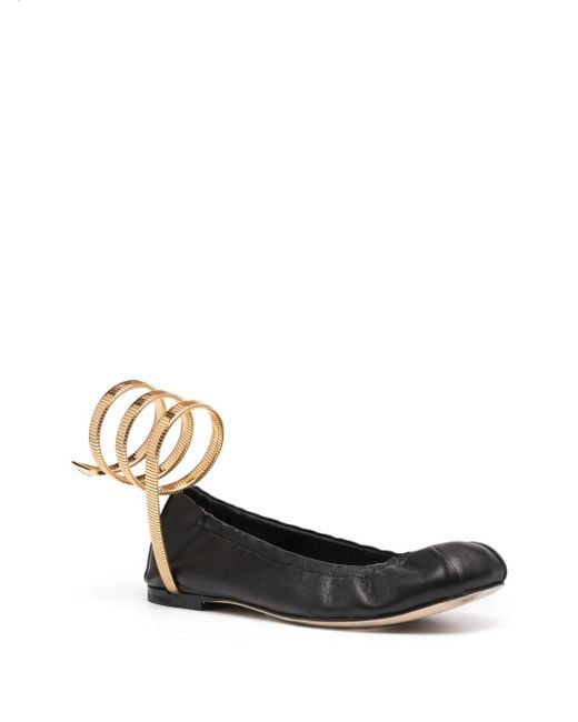 Rene Caovilla White Juniper Leather Ballets