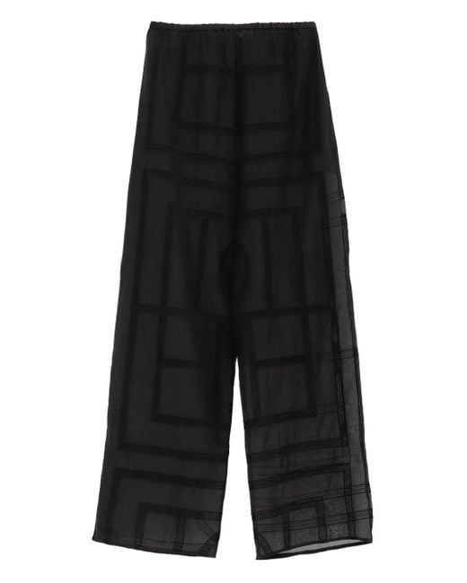 Totême  Broek Met Geometrisch Patroon in het Black