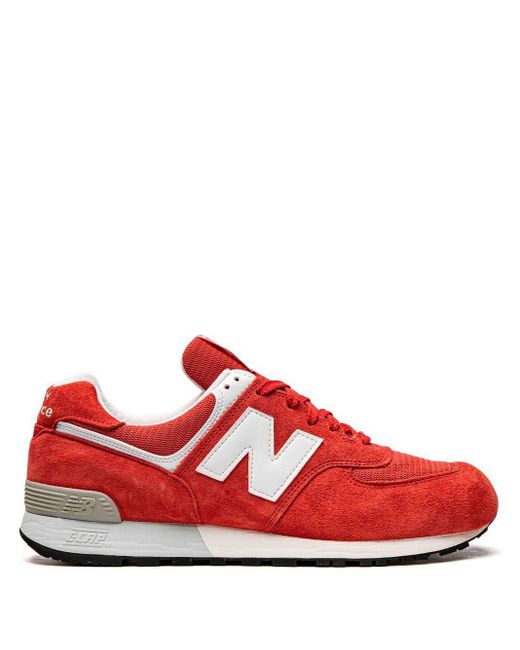 New Balance 576 Low-top Sneakers in Red for Men | Lyst