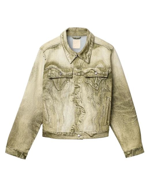 CAMPERLAB Natural Swirl-Print Denim Jacket