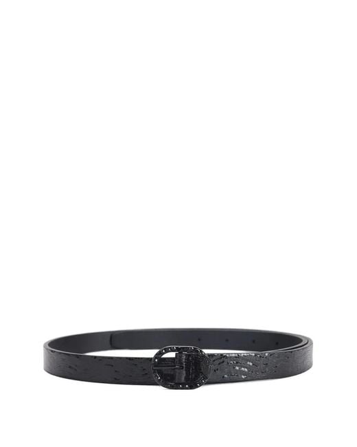 Kurt Geiger White Mayfair 18 Embellished-Buckle Belt