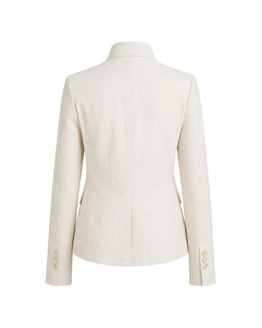 Forme D'expression White Cropped Single-Breasted Jacket
