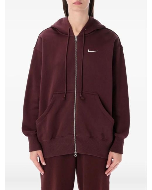 Nike Red Zipped Hoodie Os