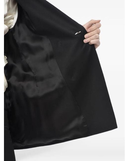 Slowear Black Montedoro Double-Breasted Blazer